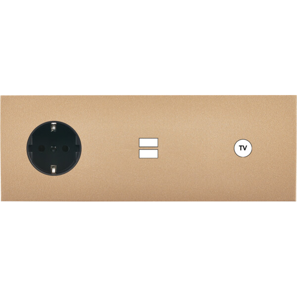 Façade désir doré mat triple horizontale pck u1 c1 - Modelec - 332824-K