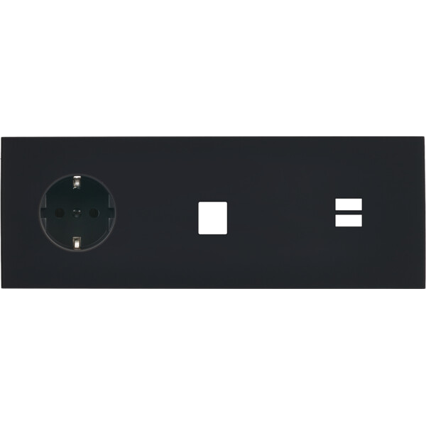 Façade désir noir mat triple horizontale pck m1 u1 - Modelec - 334818-K