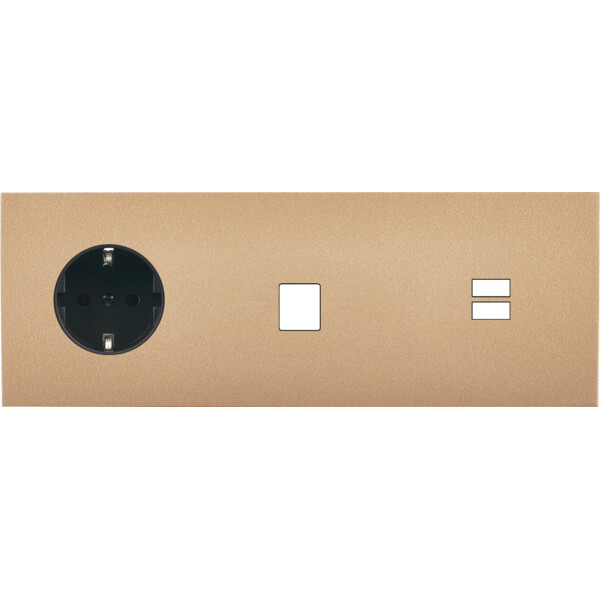 Façade désir doré mat triple horizontale pck m1 u1 - Modelec - 334824-K