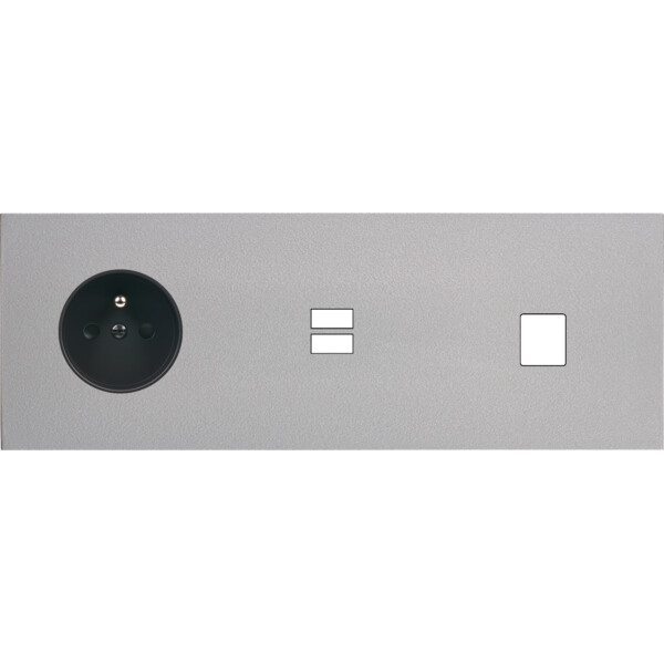 Façade désir alu mat triple horizontale pc u1 m1 - Modelec - 335822