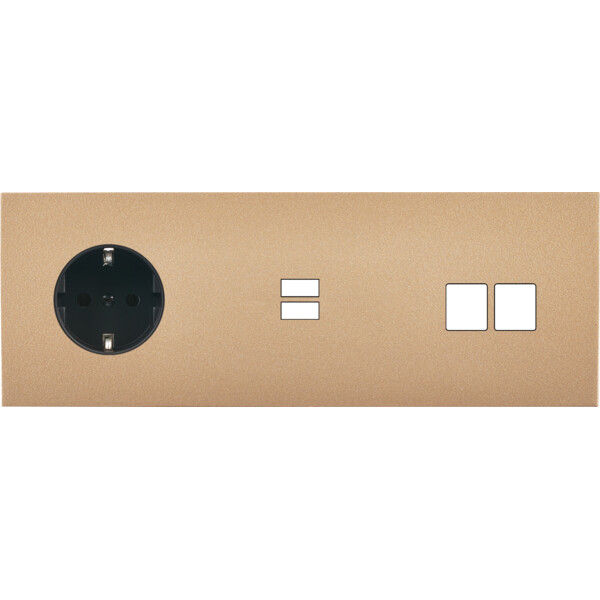 Façade désir doré mat triple horizontale pck u1 m2 - Modelec - 336824-K