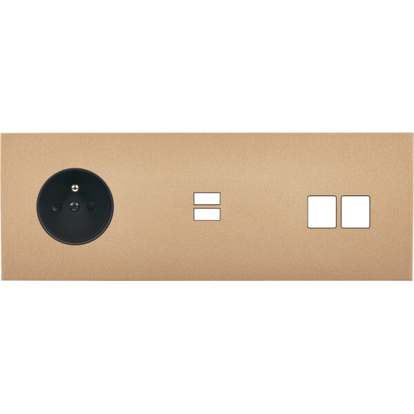 Façade désir doré mat triple horizontale pc u1 m2 - Modelec - 336824
