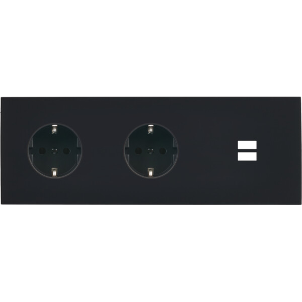 Façade désir noir mat triple horizontale pck pck u1 - Modelec - 337818-K