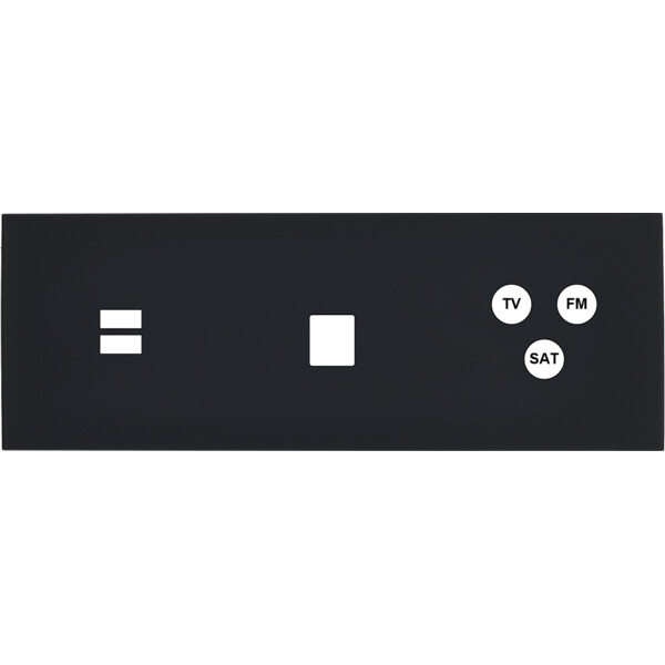 Façade désir noir mat triple horizontale u1 m1 c3 - Modelec - 338818