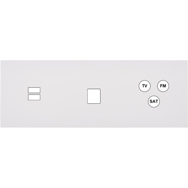 Façade désir blanc mat triple horizontale u1 m1 c3 - Modelec - 338820