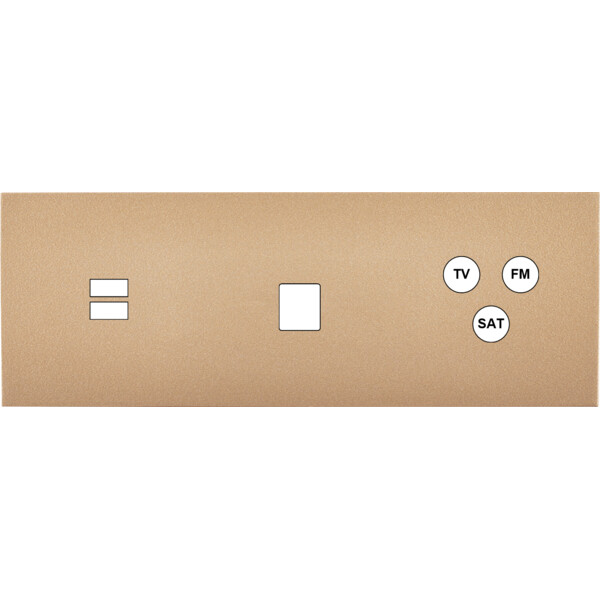 Façade désir doré mat triple horizontale u1 m1 c3 - Modelec - 338824