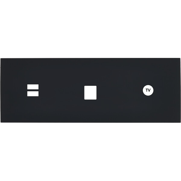 Façade désir noir mat triple horizontale u1 m1 c1 - Modelec - 339818