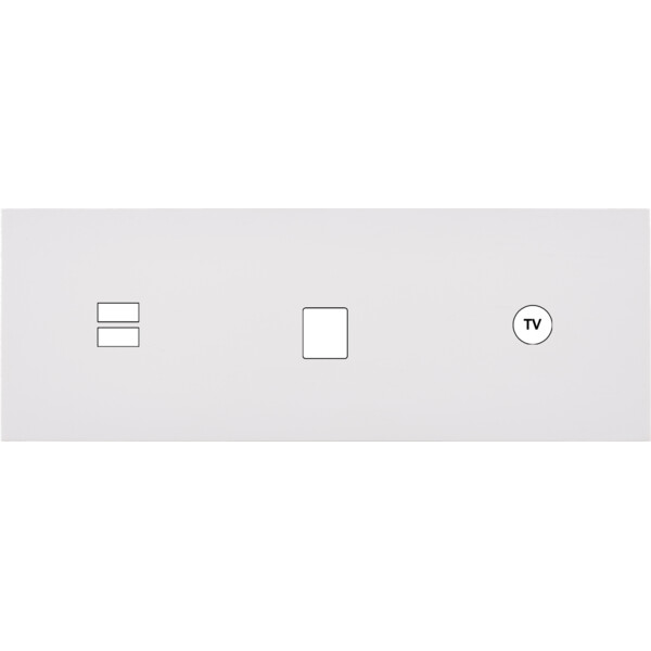 Façade désir blanc mat triple horizontale u1 m1 c1 - Modelec - 339820