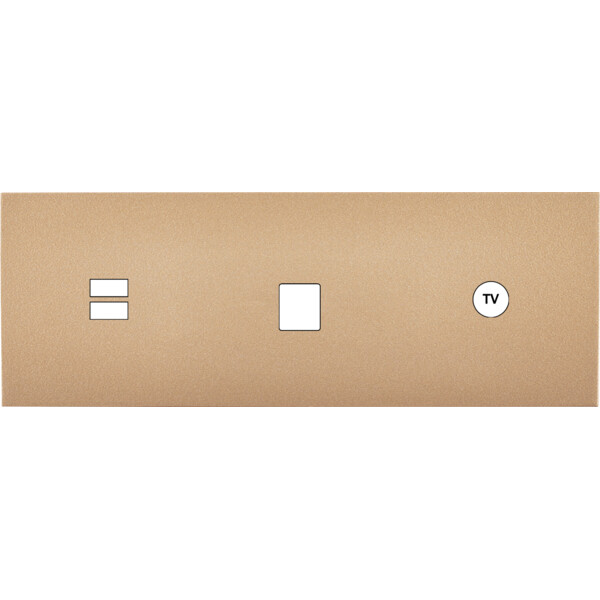 Façade désir doré mat triple horizontale u1 m1 c1 - Modelec - 339824