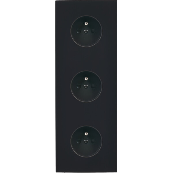 Façade désir noir mat triple verticale pc pc pc - Modelec - 360818