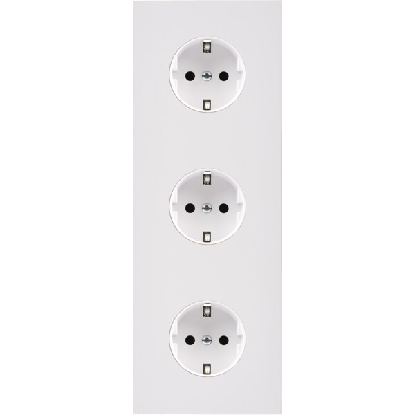 Façade désir blanc mat triple verticale pck pck pck - Modelec - 360820-K