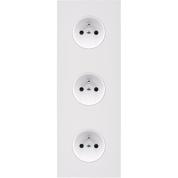 Façade désir blanc mat triple verticale pc pc pc - Modelec - 360820