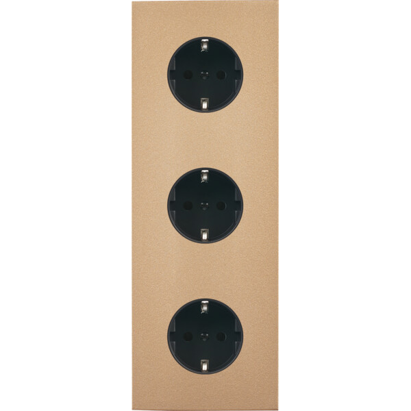 Façade désir doré mat triple verticale pck pck pck - Modelec - 360824-K