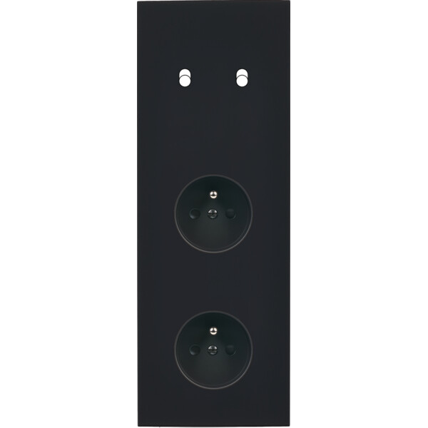 Façade désir noir mat triple verticale b2 pc pc - Modelec - 362818
