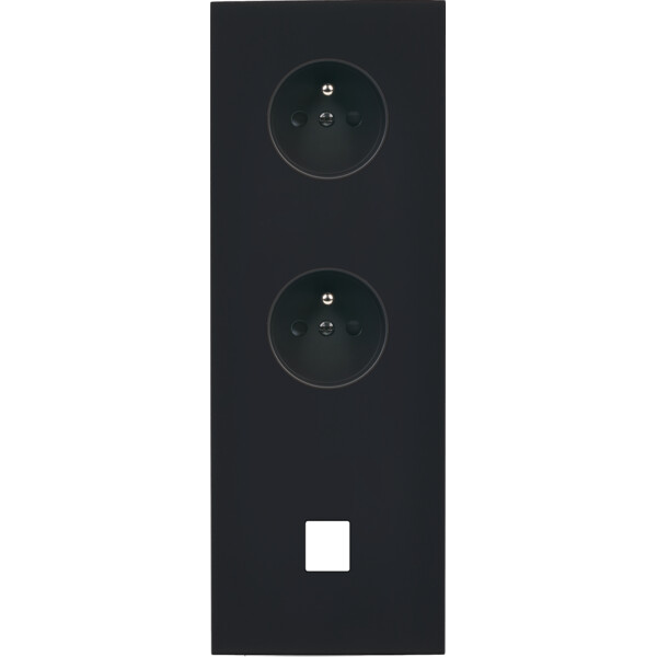 Façade désir noir mat triple verticale pc pc 1 media - Modelec - 363818