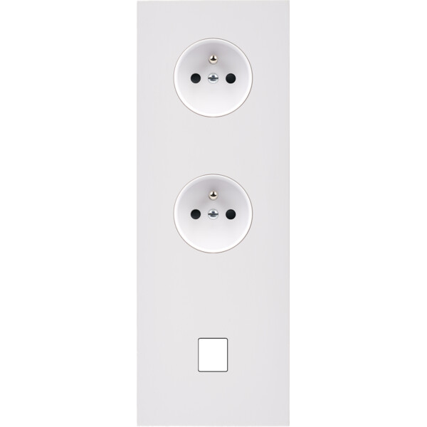 Façade désir blanc mat triple verticale pc pc 1 media - Modelec - 363820