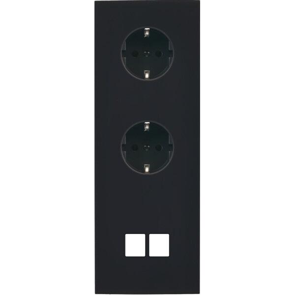 Façade désir noir mat triple verticale pck pck m2 - Modelec - 364818-K