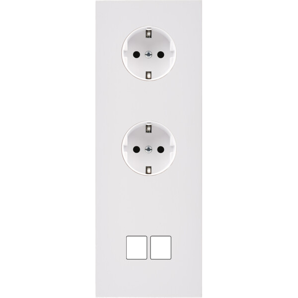 Façade désir blanc mat triple verticale pck pck m2 - Modelec - 364820-K
