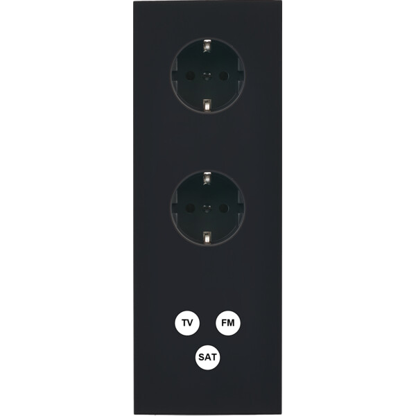 Façade désir noir mat triple verticale pck pck c3 - Modelec - 365818-K
