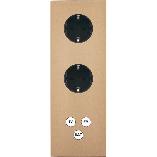 Façade désir doré mat triple verticale pck pck c3 - Modelec - 365824-K