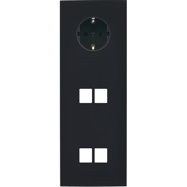 Façade désir noir mat triple verticale pck m2 m2 - Modelec - 367818-K