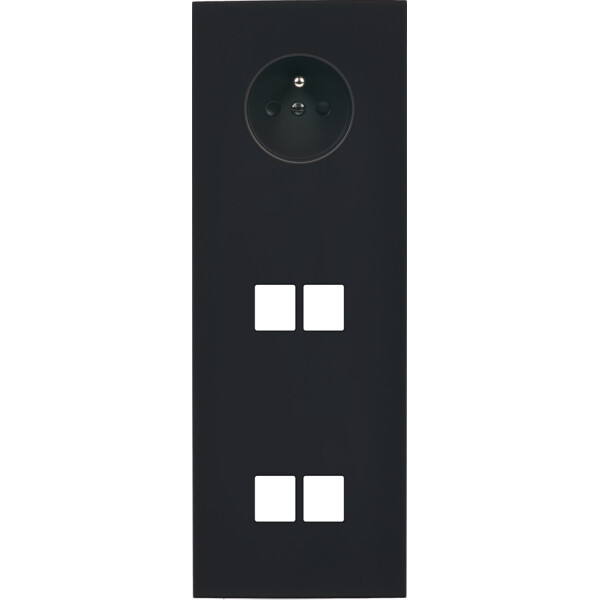 Façade désir noir mat triple verticale pc 2 medias 2 medias - Modelec - 367818