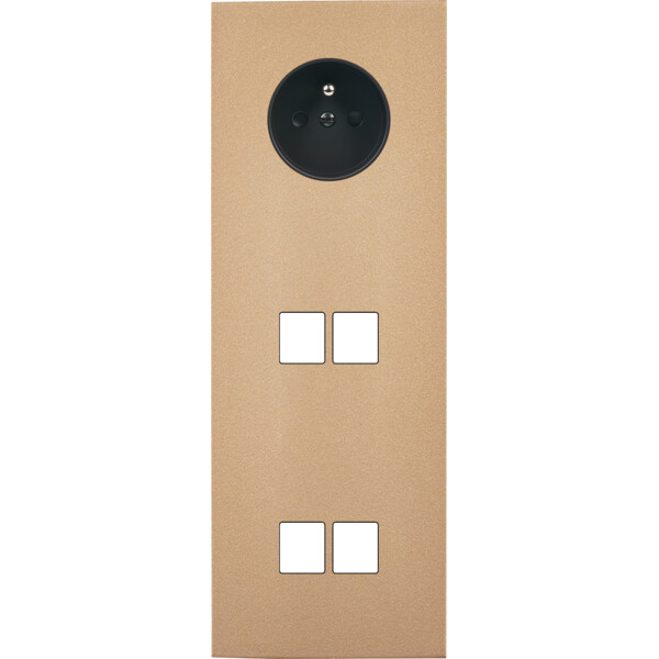 Façade désir doré mat triple verticale pc 2 medias 2 medias - Modelec - 367824