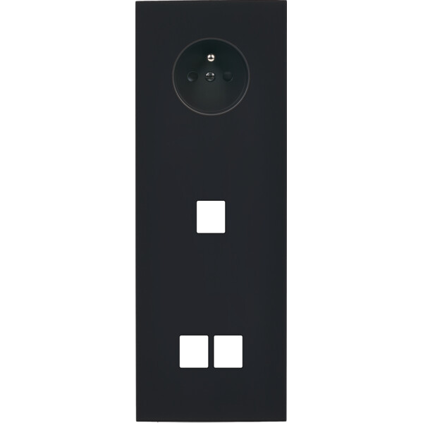 Façade désir noir mat triple verticale pc 1 media 2 medias - Modelec - 368818