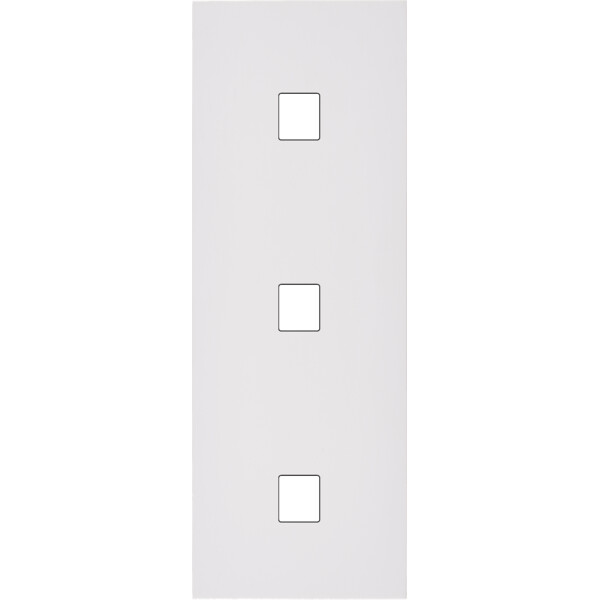 Façade désir blanc mat triple verticale 1 media 1 media 1 media - Modelec - 370820