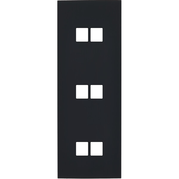 Façade désir noir mat triple verticale 2 medias 2 medias 2 medias - Modelec - 373818