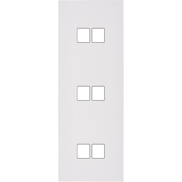 Façade désir blanc mat triple verticale 2 medias 2 medias 2 medias - Modelec - 373820