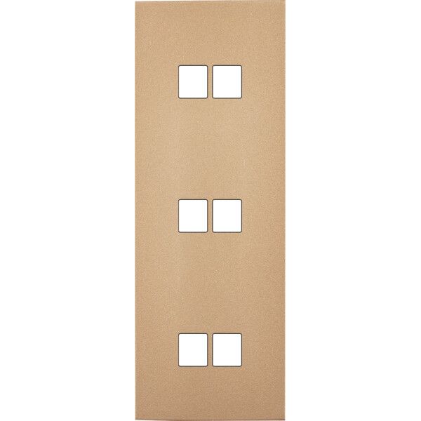 Façade désir doré mat triple verticale 2 medias 2 medias 2 medias - Modelec - 373824