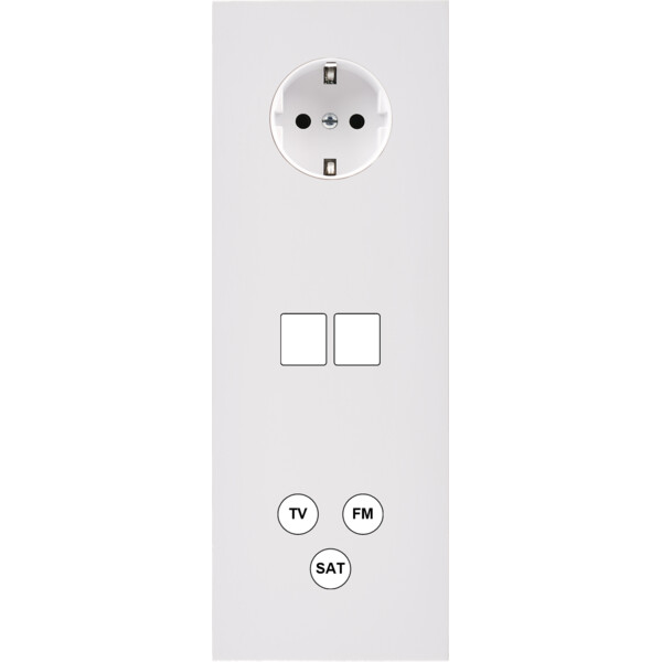 Façade désir blanc mat triple verticale pck m2 c3 - Modelec - 375820-K