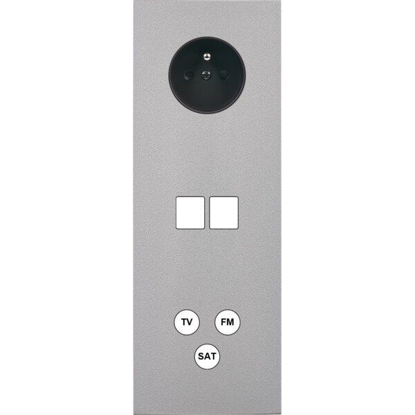 Façade désir alu mat triple verticale pc 2 medias tv-fm-sat - Modelec - 375822