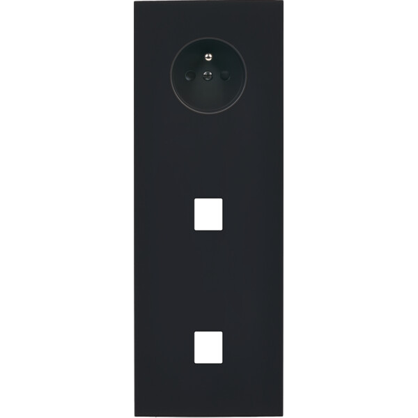 Façade désir noir mat triple verticale pc m1 m1 - Modelec - 376818