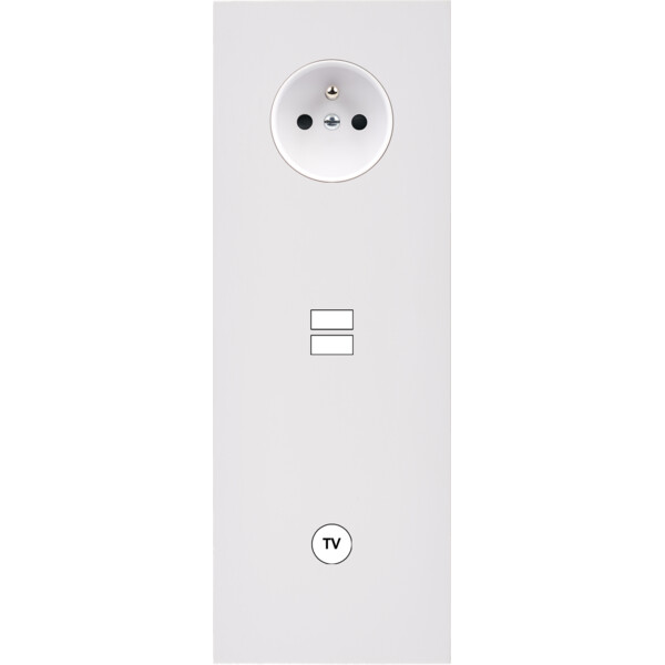 Façade désir blanc mat triple verticale pc u1 c1 - Modelec - 382820