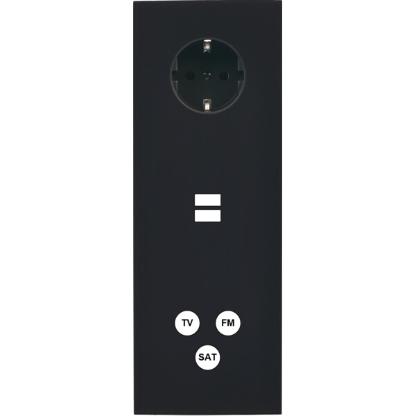 Façade désir noir mat triple verticale pck u1 c3 - Modelec - 383818-K