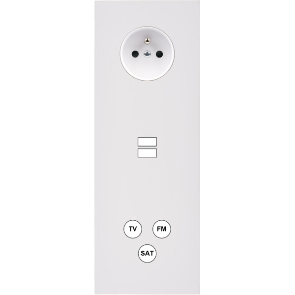 Façade désir blanc mat triple verticale pc u1 c3 - Modelec - 383820