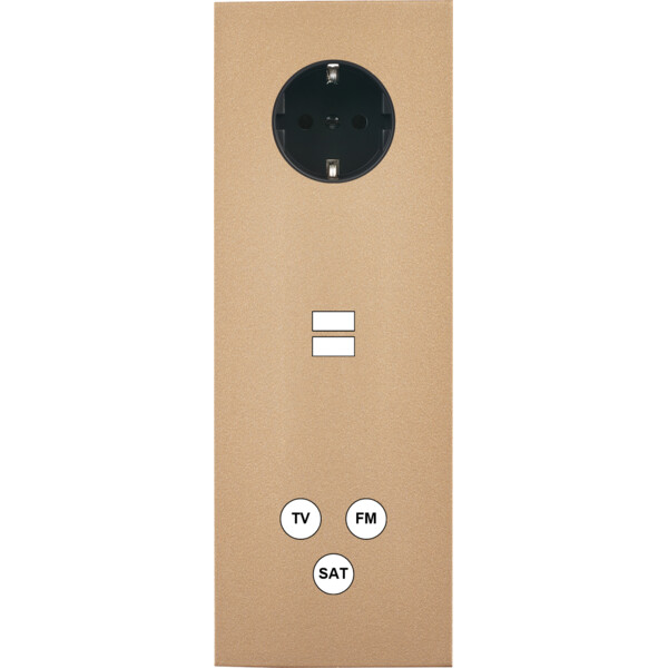Façade désir doré mat triple verticale pck u1 c3 - Modelec - 383824-K