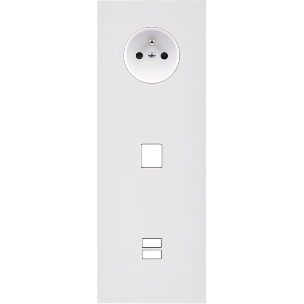 Façade désir blanc mat triple verticale pc m1 u1 - Modelec - 384820