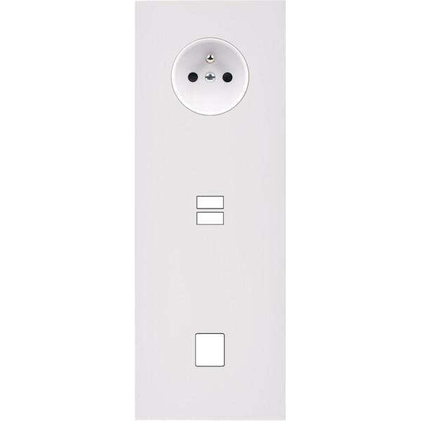 Façade désir blanc mat triple verticale pc u1 m1 - Modelec - 385820