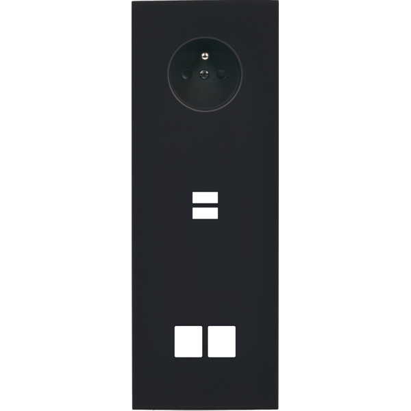 Façade désir noir mat triple verticale pc u1 m2 - Modelec - 386818