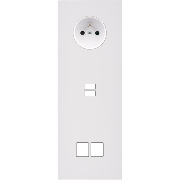 Façade désir blanc mat triple verticale pc u1 m2 - Modelec - 386820