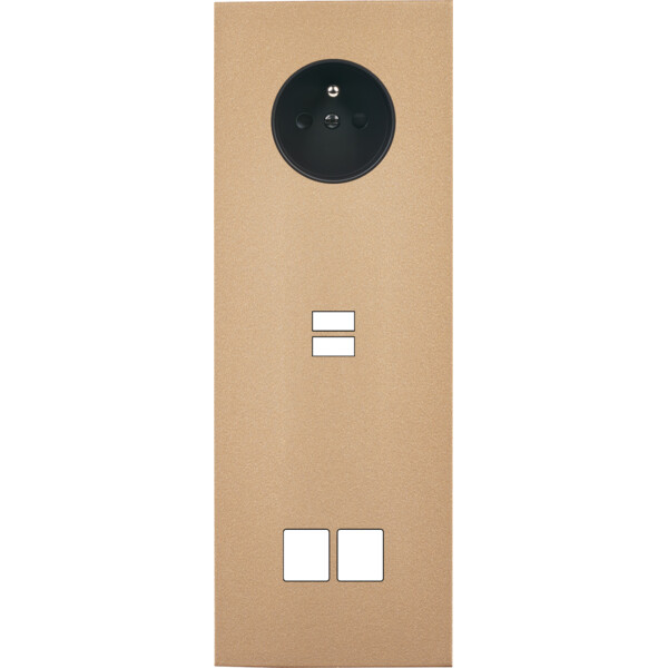 Façade désir doré mat triple verticale pc u1 m2 - Modelec - 386824