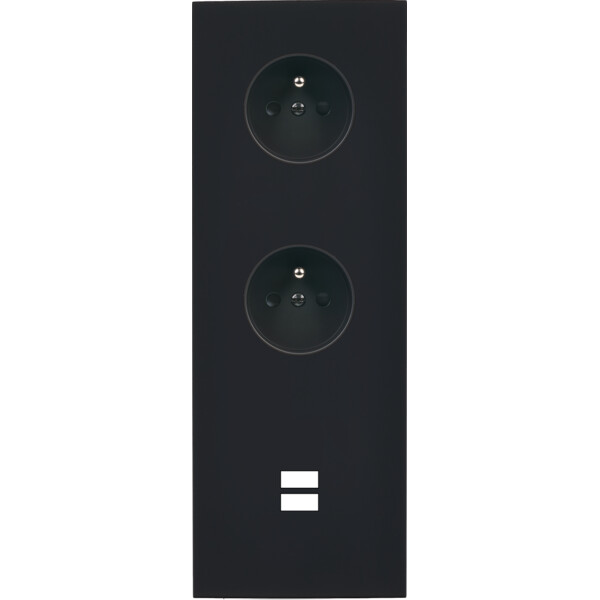 Façade désir noir mat triple verticale pc pc u1 - Modelec - 387818