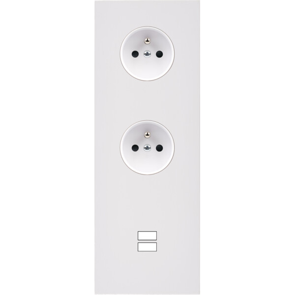 Façade désir blanc mat triple verticale pc pc u1 - Modelec - 387820