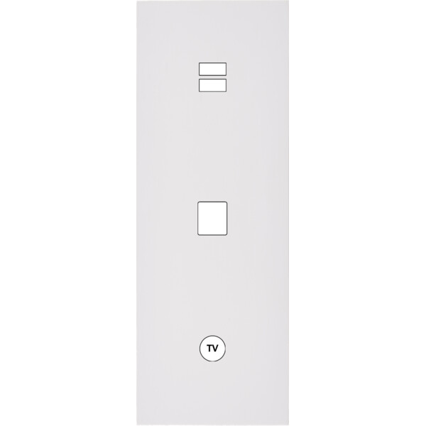 Façade désir blanc mat triple verticale u1 m1 c1 - Modelec - 389820