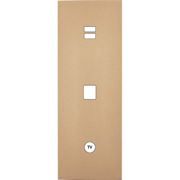 Façade désir doré mat triple verticale u1 m1 c1 - Modelec - 389824