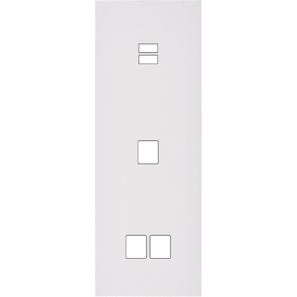 Façade désir blanc mat triple verticale u1 m1 m2 - Modelec - 390820