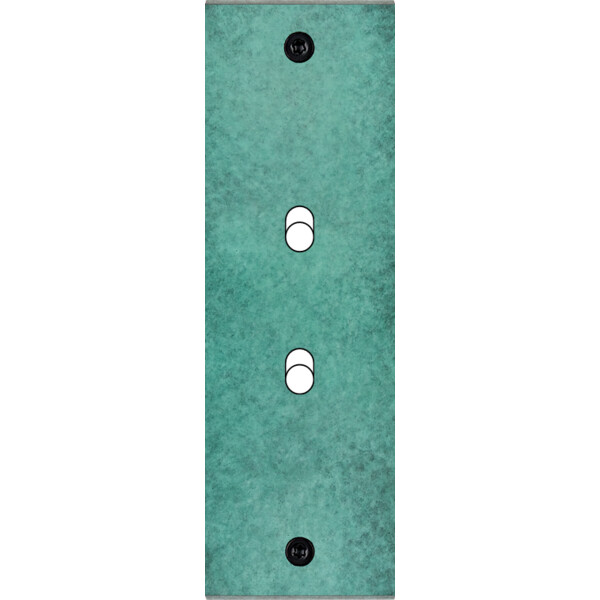 Façade fascination laiton jade etroite longue 2 basculeurs à vis - Modelec - 102434